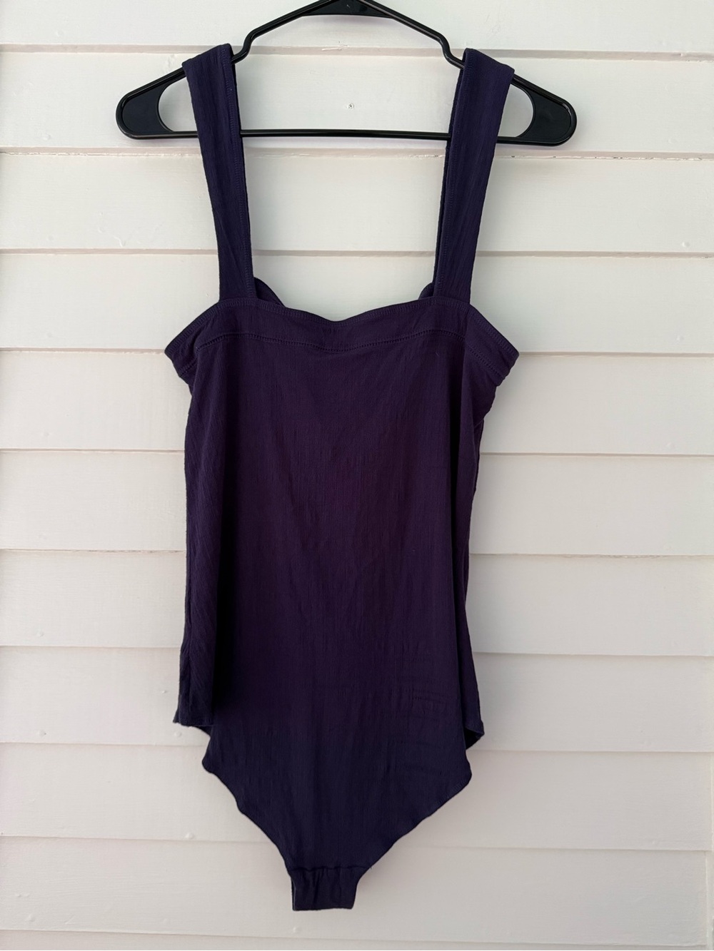 Free People | Intimately Navy Blue Lace-Up Sleeveless Bodysuit Size Large - Picture 3 of 7